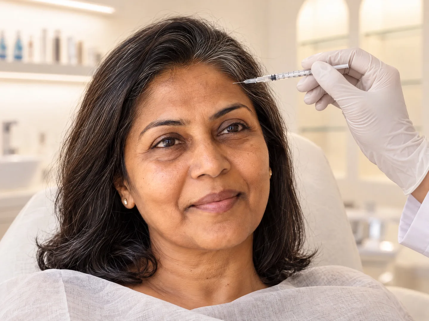 Botox treatment illustration