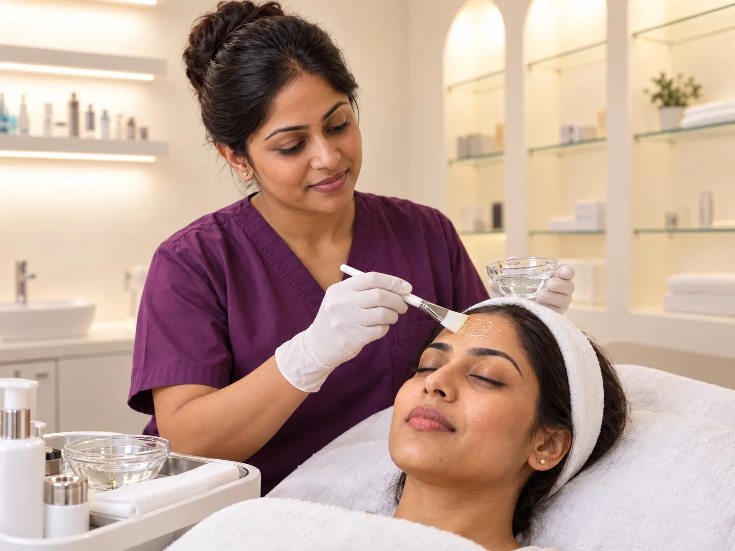 Chemical peel illustration