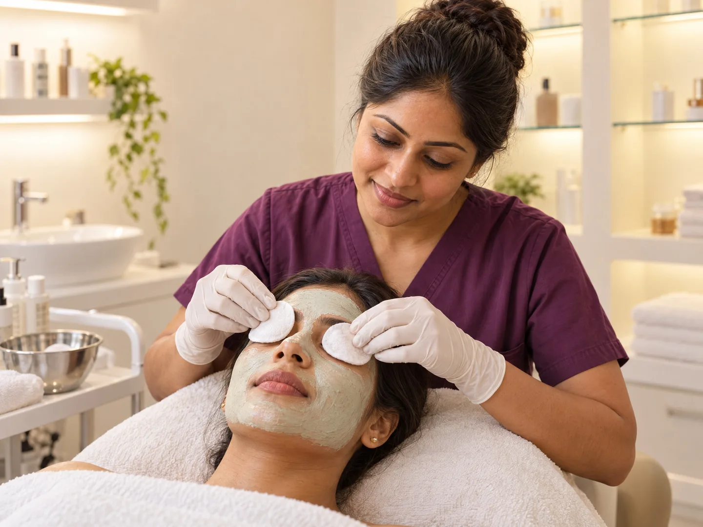 Sensitive skin recovery facial illustration