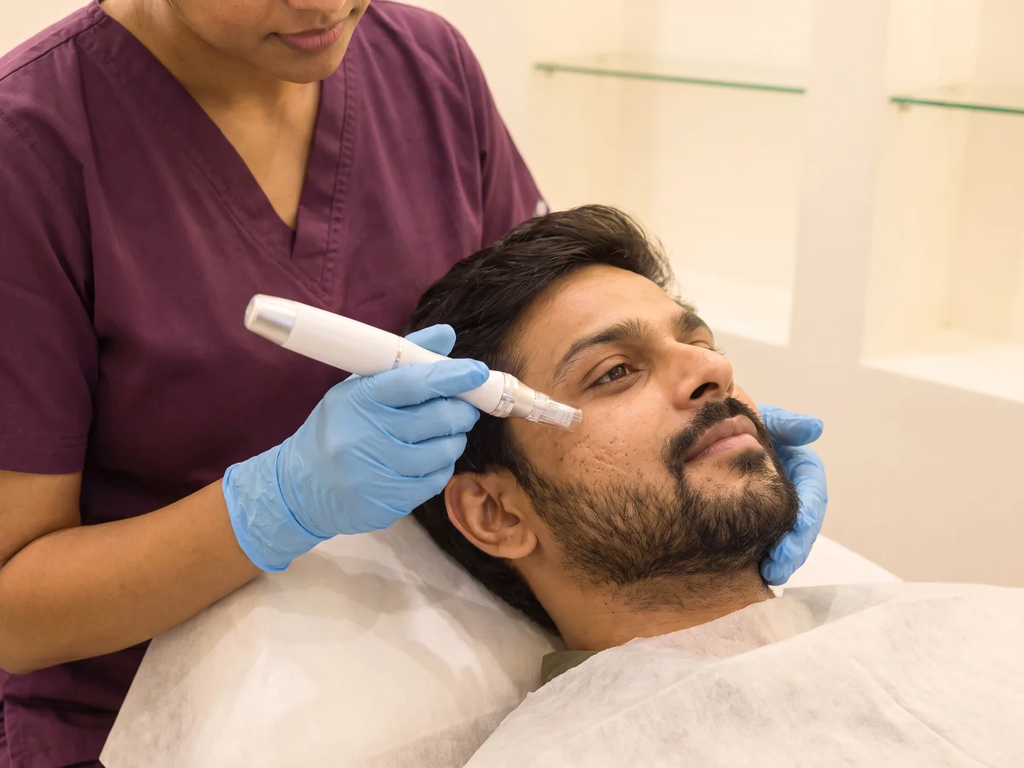 Microneedling illustration